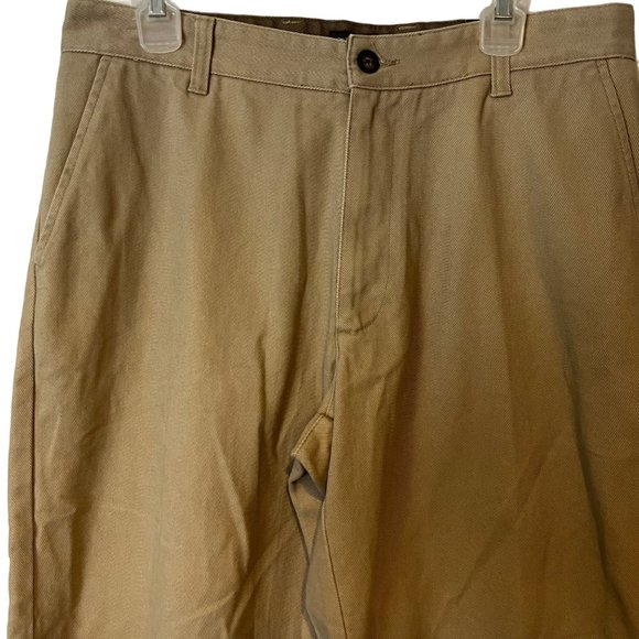 NEW St Johns Bay Pants Sueded Twill Khaki Flat Front Relaxed Mens Size 34 x 29 - Picture 2 of 12